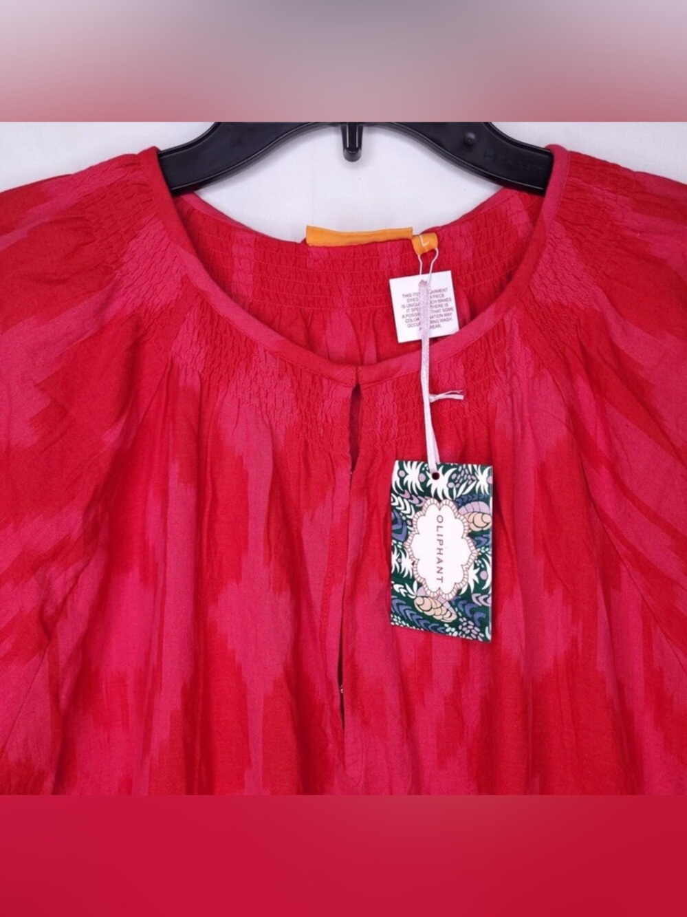 Oliphant Raglan Belted Mini Tashkent Red Size Large NWT - Picture 4 of 6